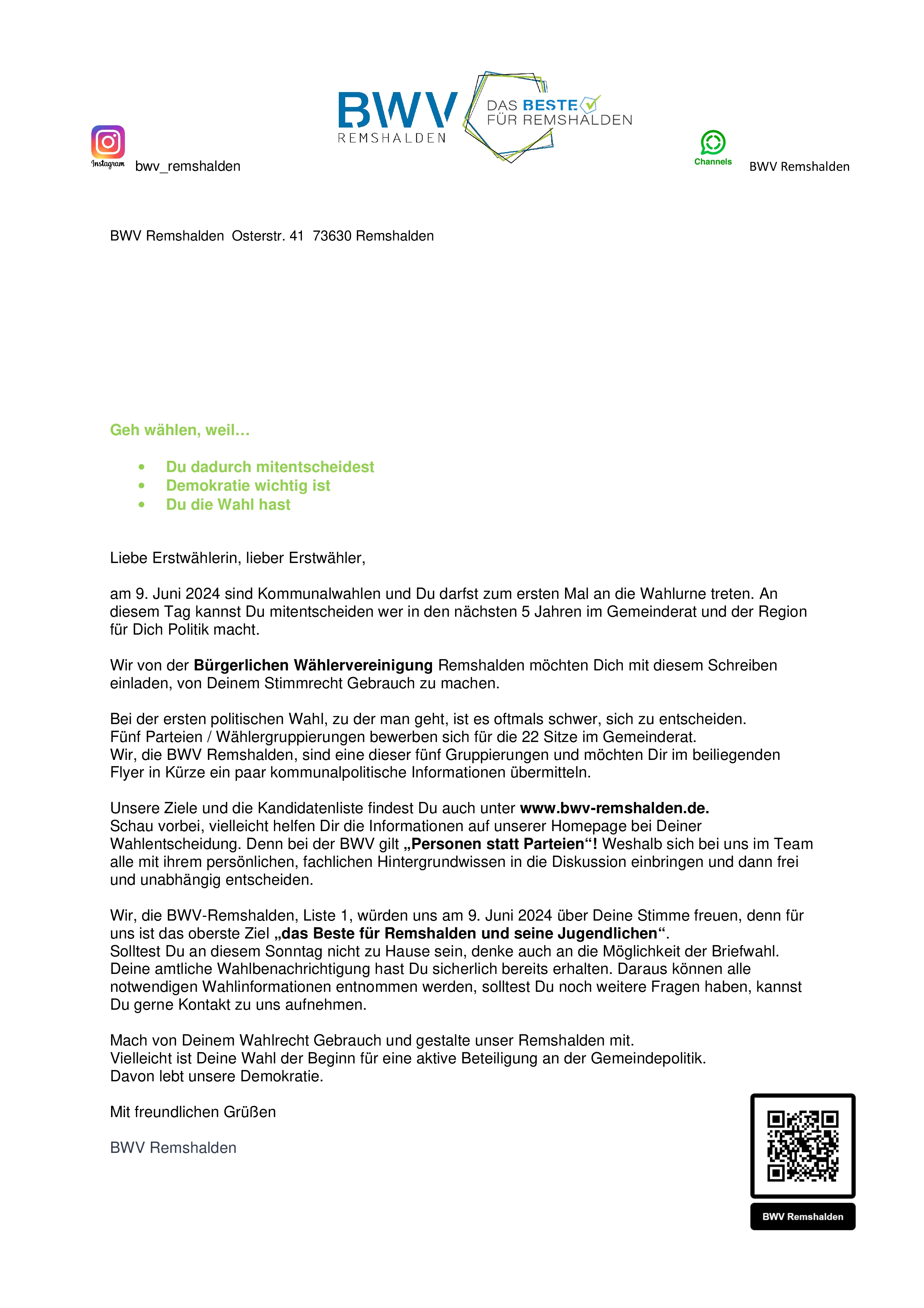 BWV Erstwaehler